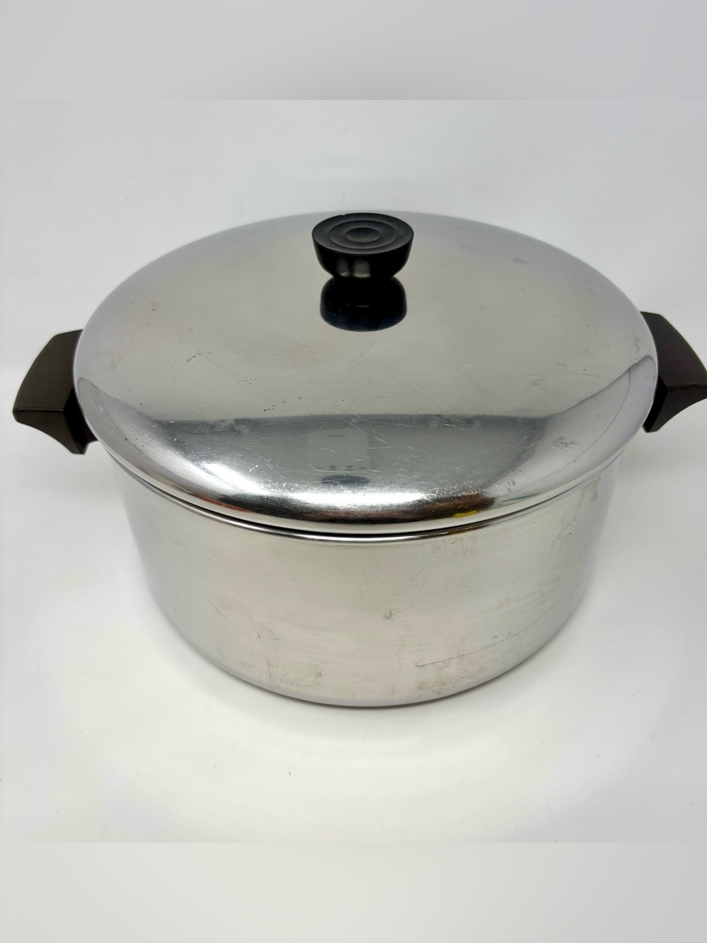Revere Ware Stainless Steel 6 Qt Quart Stock Pot w/ Lid Tri Ply Bottom Vintage